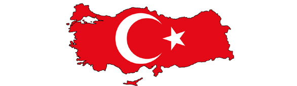 turkey map and flag